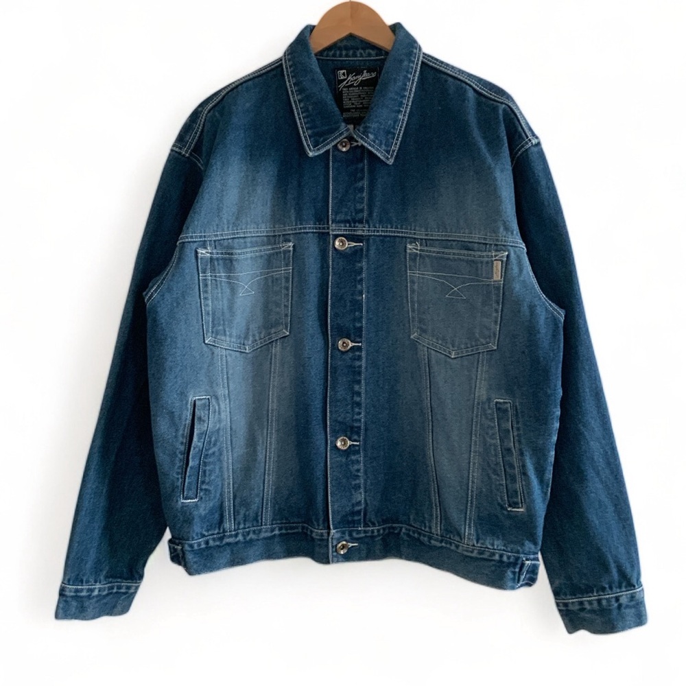 Karl Kani Jean Barn Jacket Blue Hip Hop Rap Medium Wash 90s Y2K Men’s Large